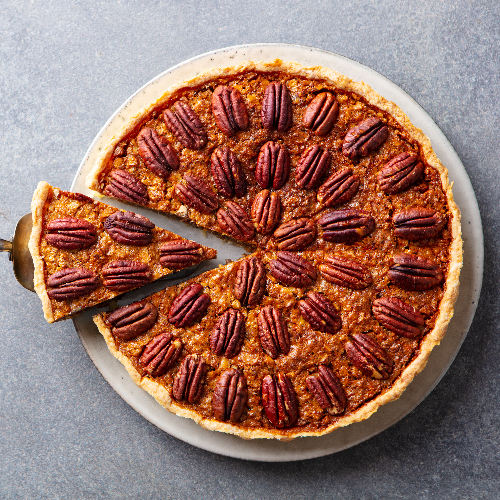 De pecan pie is een populair gebak in de verenigde staten