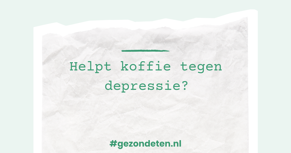 Helpt koffie tegen depressie? | Gezondeten.nl