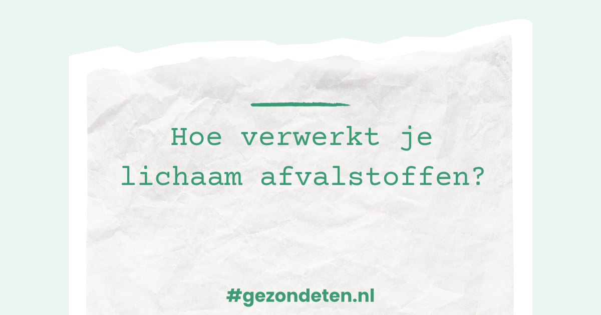 Hoe verwerkt je lichaam afvalstoffen? | Gezondeten.nl