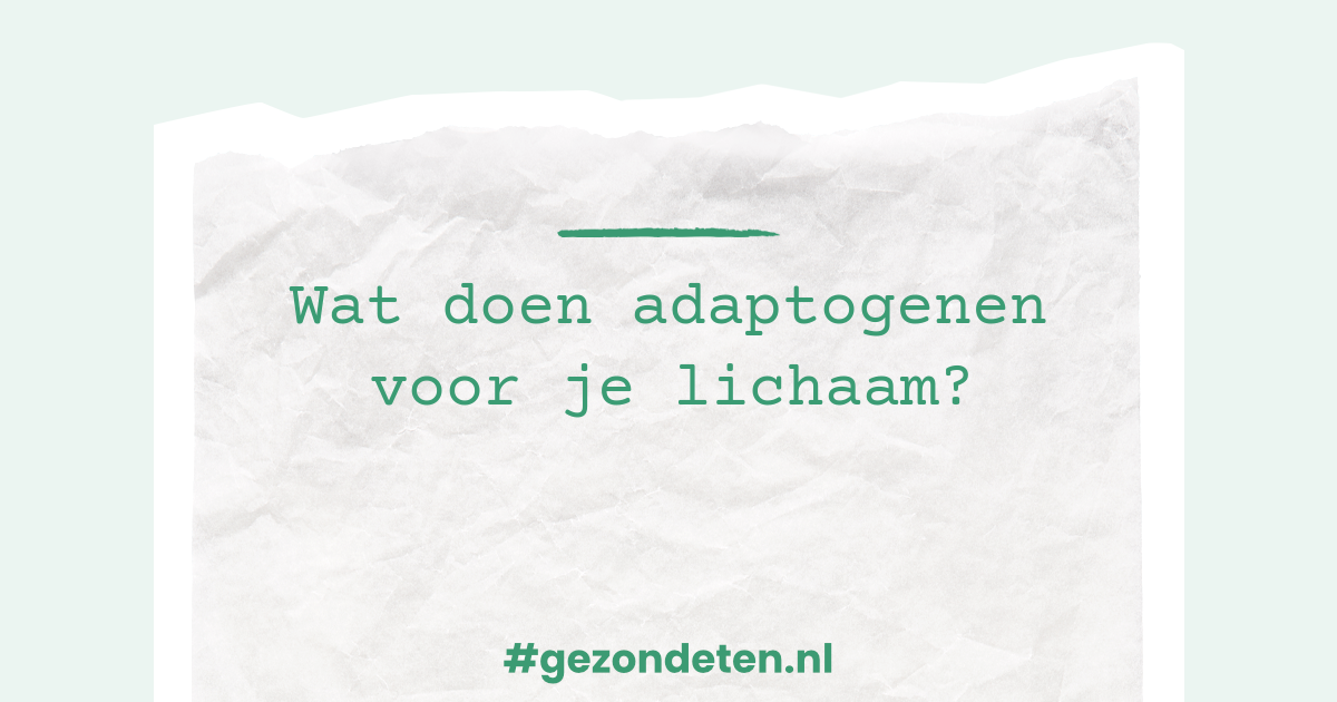 Wat doen adaptogenen voor je lichaam?