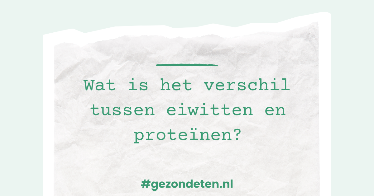 Wat Is Het Verschil Tussen Proteine En Eiwitten